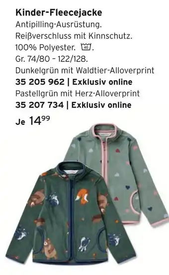 Tchibo Kinder-fleecejacke Angebot