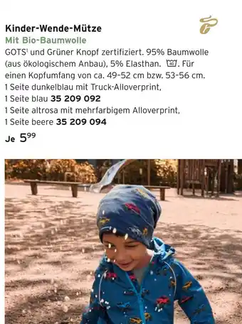 Tchibo Kinder-wende-mütze Angebot