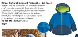 Tchibo Kinder-softshelljacke mit farbwechsel bei regen Angebot