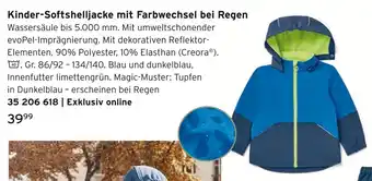 Tchibo Kinder-softshelljacke mit farbwechsel bei regen Angebot