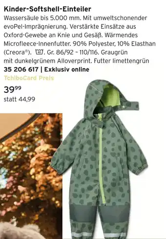Tchibo Kinder-softshell-einteiler Angebot