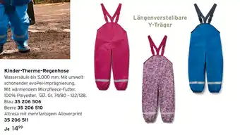 Tchibo Kinder-thermo-regenhose Angebot