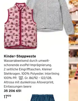 Tchibo Kinder-steppweste Angebot