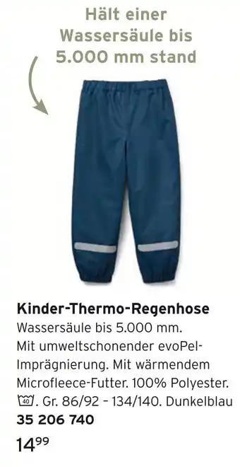 Tchibo Kinder-thermo-regenhose Angebot