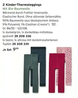 Tchibo 2 kinder-thermoleggings Angebot