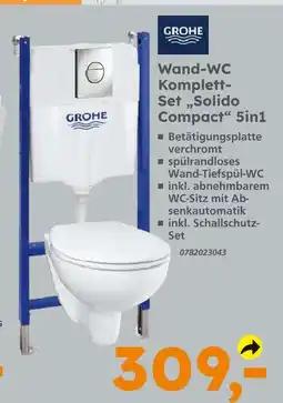 Globus Baumarkt Grohe wand-wc komplett-set solido compact 5in1 Angebot
