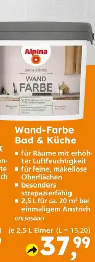 Globus Baumarkt Alpina wand-farbe bad & küche Angebot