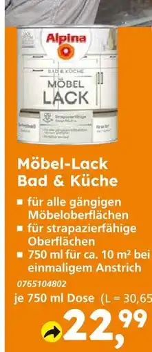 Globus Baumarkt Alpina möbel-lack bad & küche Angebot