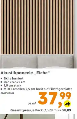 Globus Baumarkt Akustikpaneele eiche Angebot