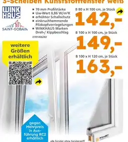 Globus Baumarkt Winkhaus 5-scheiben kunststofffenster weiß Angebot