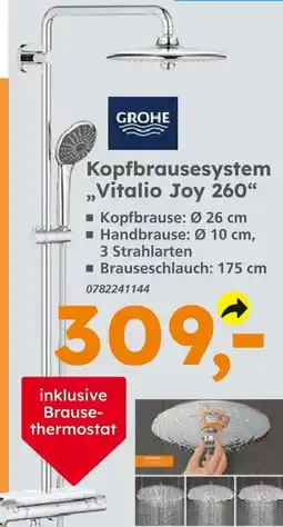 Globus Baumarkt Grohe vitalio joy 260 kopfbrausesystem Angebot