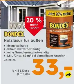 Globus Baumarkt Bondex holzlasur für außen Angebot