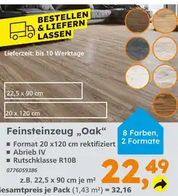 Globus Baumarkt Feinsteinzeug 'oak' Angebot
