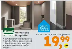 Globus Baumarkt Ultrament universelle bauplatte Angebot