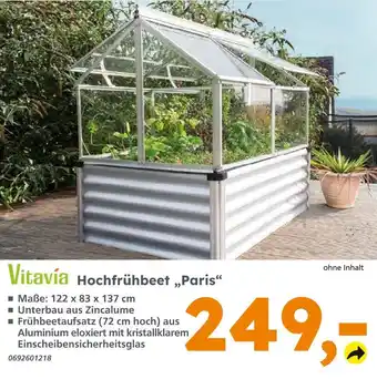 Globus Baumarkt Vitavia hochfrühbeet „paris“ Angebot