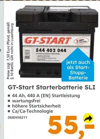 Globus Baumarkt Gt-start starterbatterie sli Angebot