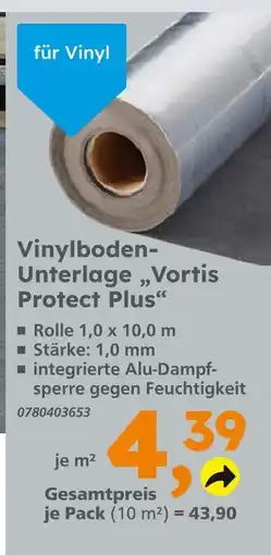 Globus Baumarkt Vinylboden-unterlage „vortis protect plus“ Angebot