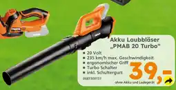 Globus Baumarkt Akku laubbläser pmab 20 turbo Angebot