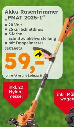Globus Baumarkt Akku rasentrimmer pmat 2025-1 Angebot