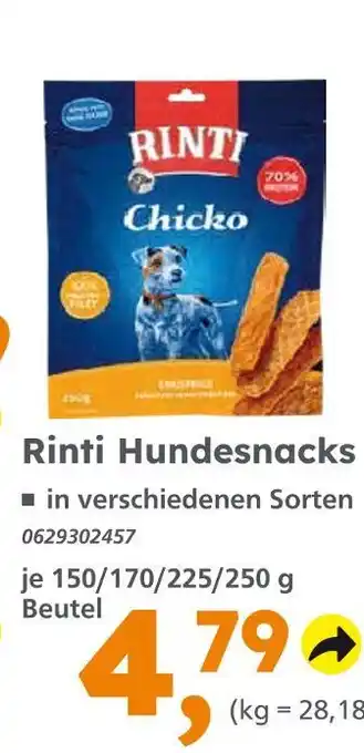 Globus Baumarkt Rinti hundesnacks Angebot