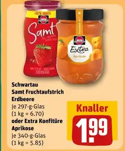 REWE Schwartau samt fruchtaufstrich erdbeere Angebot