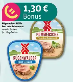 REWE Rügenwalder mühle tee- oder leberwurst Angebot