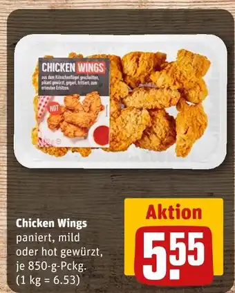 REWE Chicken wings paniert, mild gewürzt Angebot