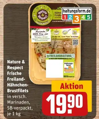 REWE Nature & respect frische freiland-hähnchen-brustfilets Angebot