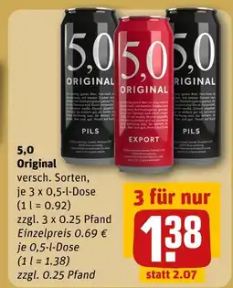 REWE 5,0 original pils Angebot