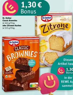 REWE Dr. oetker classic brownies oder zitronen kuchen Angebot