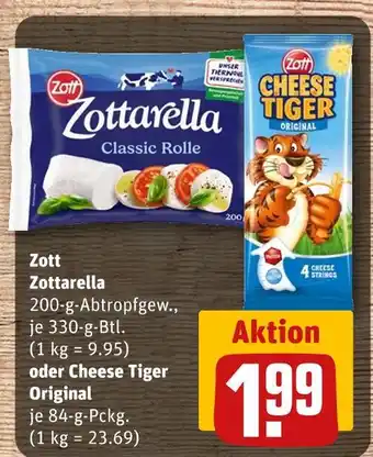 REWE Zott zottarella classic rolle Angebot