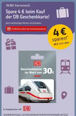 REWE Db geschenkkarte im wert von 30 € Angebot
