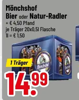 trinkgut Mönchshof bier oder natur-radler Angebot