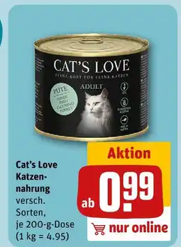 REWE Cat's love katzennahrung Angebot