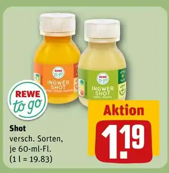 REWE Rewe to go ingwer shot ingwer-zitrone-kurkuma Angebot