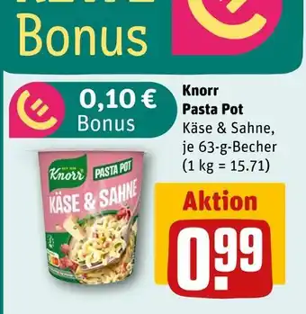 REWE Knorr pasta pot Angebot