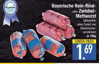 Edeka Bayerische rein-rind- oder zwiebel-mettwurst Angebot