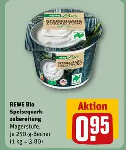 REWE Rewe bio speisequarkzubereitung magerstufe Angebot