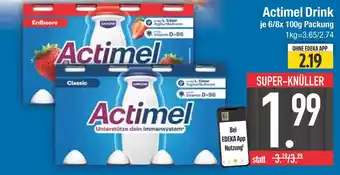 Edeka Danone actimel drink erdbeere oder classic Angebot