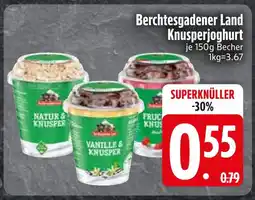 Edeka Berchtesgadener land knusperjoghurt natur & knusper oder vanille & knusper oder frucht & knusper Angebot