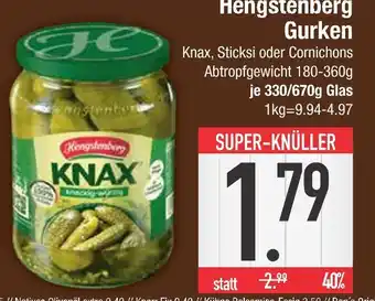 Edeka Hengstenberg knax oder sticksi oder cornichons Angebot