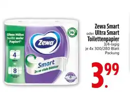 Edeka Zewa zewa smart oder ultra smart toilettenpapier Angebot