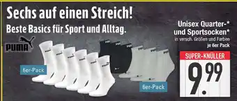 Edeka Puma unisex quarter- oder sportsocken Angebot