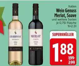 Edeka Wein genuss merlot, soave Angebot