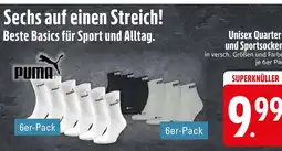 Edeka Puma unisex quarter- und sportsocken Angebot
