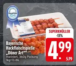 Edeka Bayerische hackfleischspieße „döner art“ Angebot