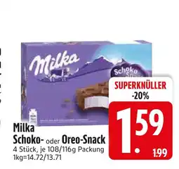 Edeka Milka oder oreo schoko- oder snack Angebot