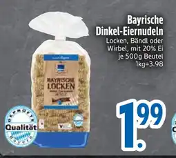 Edeka Bayrische dinkel-eiernudeln Angebot