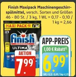 Marktkauf Finish maxipack maschinengeschirrspülmittel Angebot