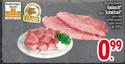 Edeka Strohschwein gulasch oder schnitzel Angebot